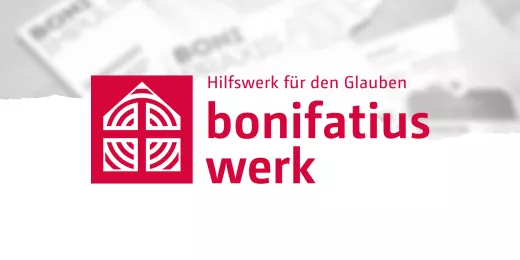 Logo des Bonifatiuswerks auf hellem Hintergrund Logo des Bonifatiuswerks auf hellem Hintergrund