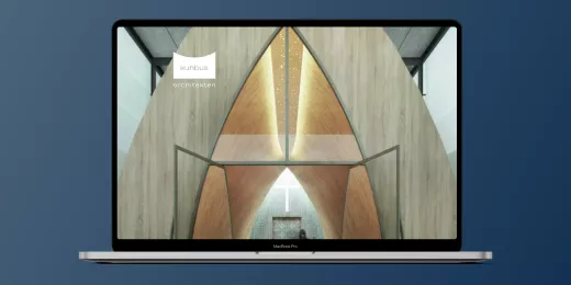 Mockup einer Website auf einem Macbook-Display Mockup einer Website auf einem Macbook-Display