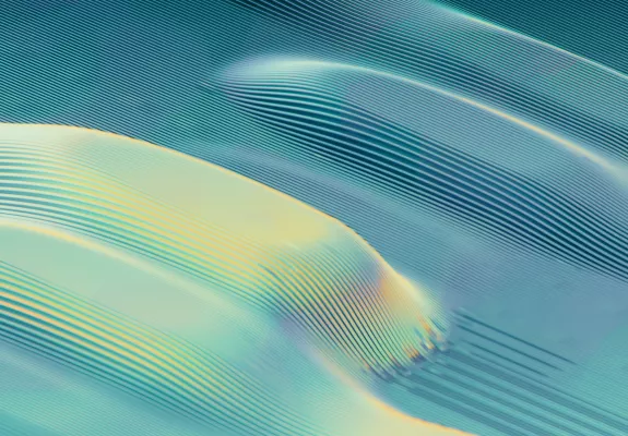 Dynamisches Rendering eines Wellenmusters 3D Rendering abstrakter Wellen